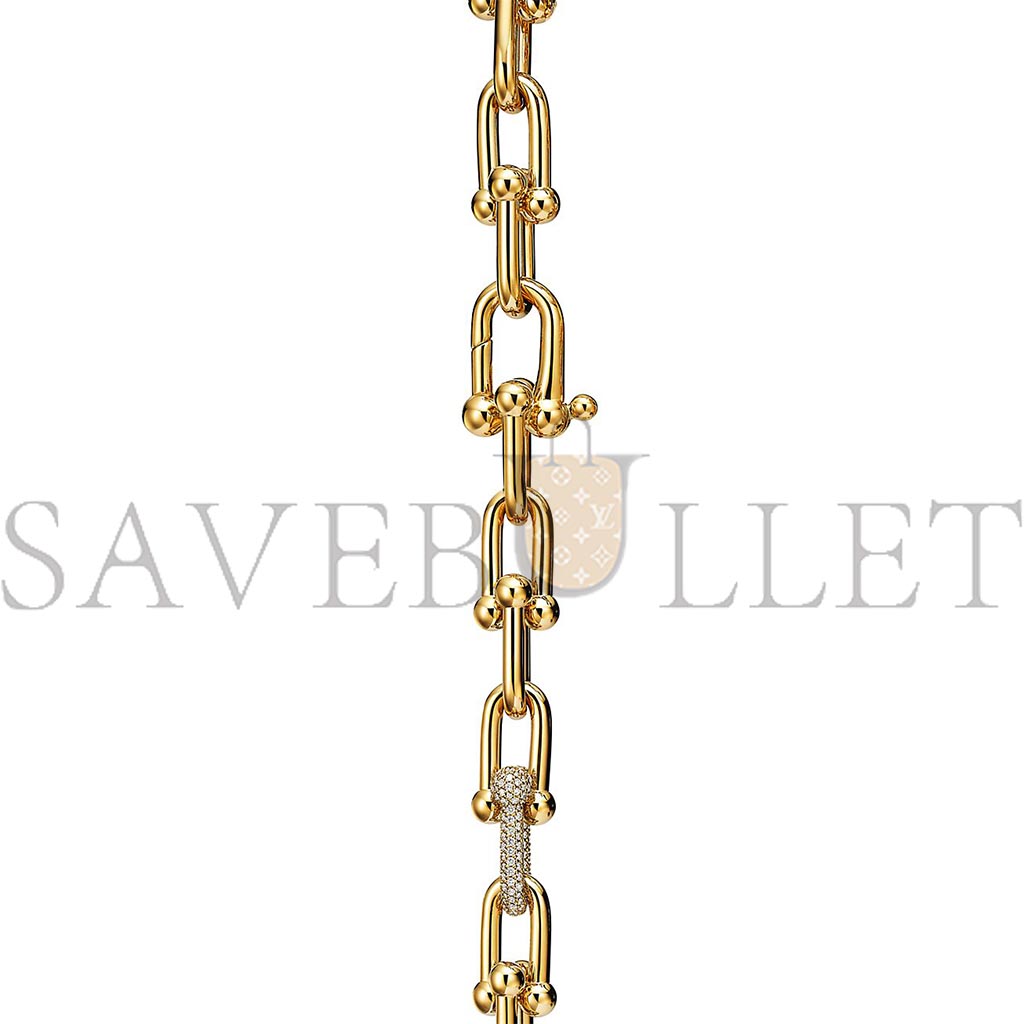 T*f*ny large link bracelet in yellow gold with diamonds